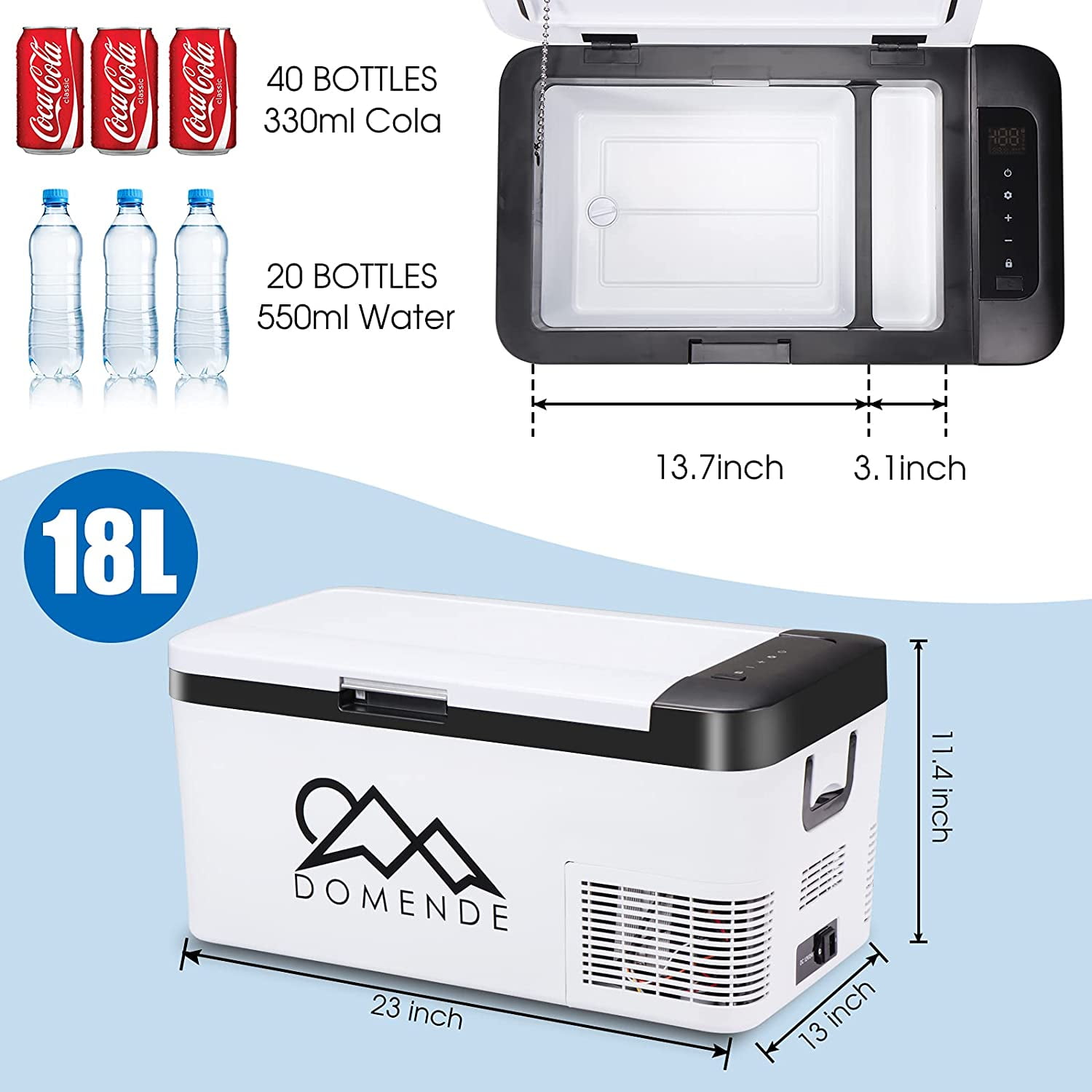 Buy Domende 12 Volt Portable Refrigerator 19 Quart Compressor Compact