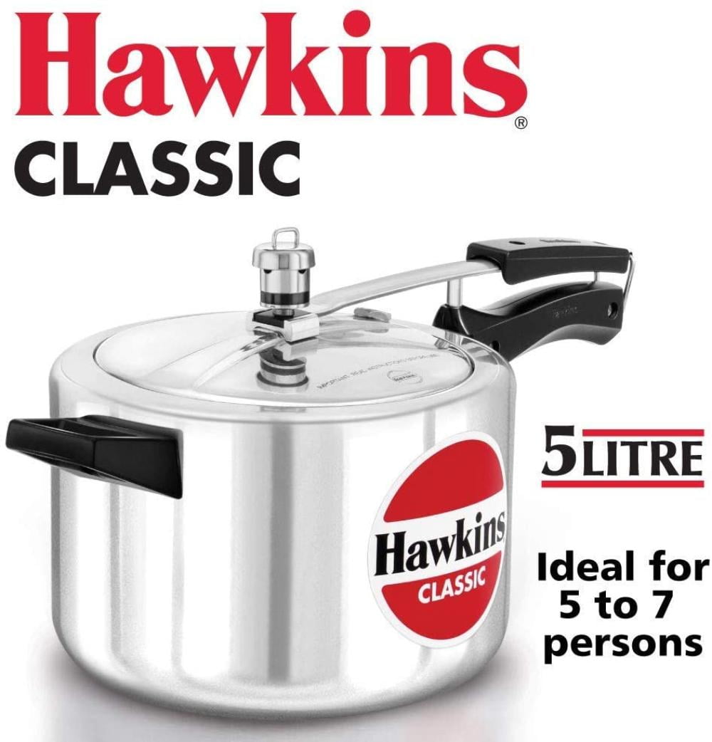 Details about   Hawkins Aluminum Classic Pressure Cooker Indian Stove Top/Gas/Electric Steamer 