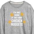 thumbnail image 3 of Instant Message - Only Going if They Have Chicken Nuggets - Toddler & Youth Long Sleeve Graphic T-Shirt, 3 of 6