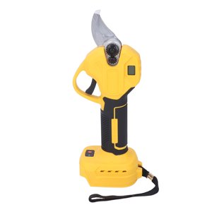 LCD Display Electric Pruning Shears, Ergonomic Electric Pruning Shears Fast Incisive High Carbon Steel with Safety Switch for Gardening