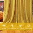 thumbnail image 5 of Flxxie Acrylic Knitted Throw Blanket with Decorative Tassel Couch Bed Sofa, 51" x 67", Yellow Striped, 5 of 5