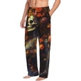 thumbnail image 6 of Naloa Vintage Floral Skull Pajama Pants Men, PJ Bottoms, Sleep & Lounge Pants-X-Large, 6 of 6
