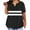B-Black, variant on GERsome Womens Plus Size T Shirts Stripe Short Sleeve Comfy Tops Loose Fit Summer V-neck Tshirts, Sizes S-5XL