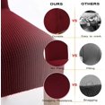 thumbnail image 3 of Stretch Dining Room Chair Slipcovers Spandex Fabric Removable Washable Chair Protector Cover for Dining Room, Hotel, Ceremony, Wedding, Party (Wine Knit, 4 Per Set), 3 of 7