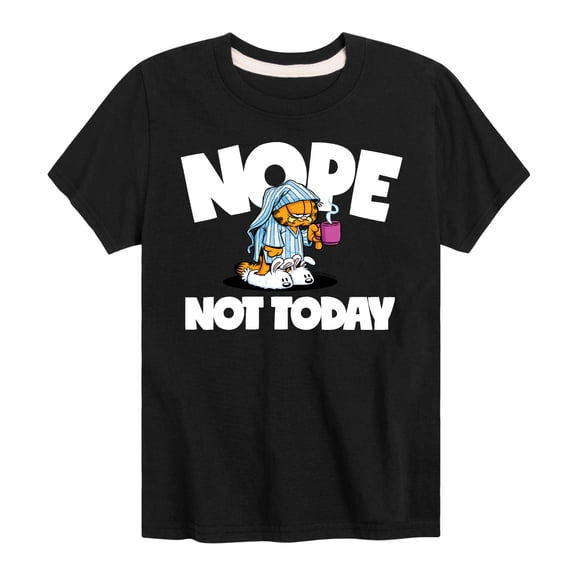 Garfield - Nope Not Today - Toddler & Youth Short Sleeve Graphic T-Shirt