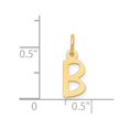 thumbnail image 5 of Auriga Fine Jewelry 14K Yellow Gold Slanted Block Letter B Pendant for Women (L- 12.83 mm, W- 5.72 mm), 5 of 5