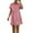 Pink, variant on Uaswgudfs Women's Summer Casual Short Sleeve Midi Dress - A-Line with Ruffle Sleeves & Side Buttons Black L