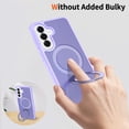 thumbnail image 2 of Asuwish Phone Case for Samsung Galaxy A57 5G Tempered Glass Screen Protector Magnetic Folding Stand Frosted Translucent Rugged Shockproof Protective Cell Cover A 57 57A LTE Women Men purple, 2 of 6