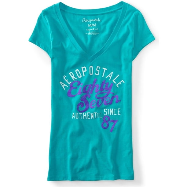 Aeropostale Aero camiseta gráfica para mujer, verde, extragrande Aeropostale Camiseta gráfica