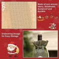 thumbnail image 3 of 6 Pcs Christmas Bottle Bags With Christmas Pattern Wine Gift Bag Reusable Wine Gift Bags, 3 of 5
