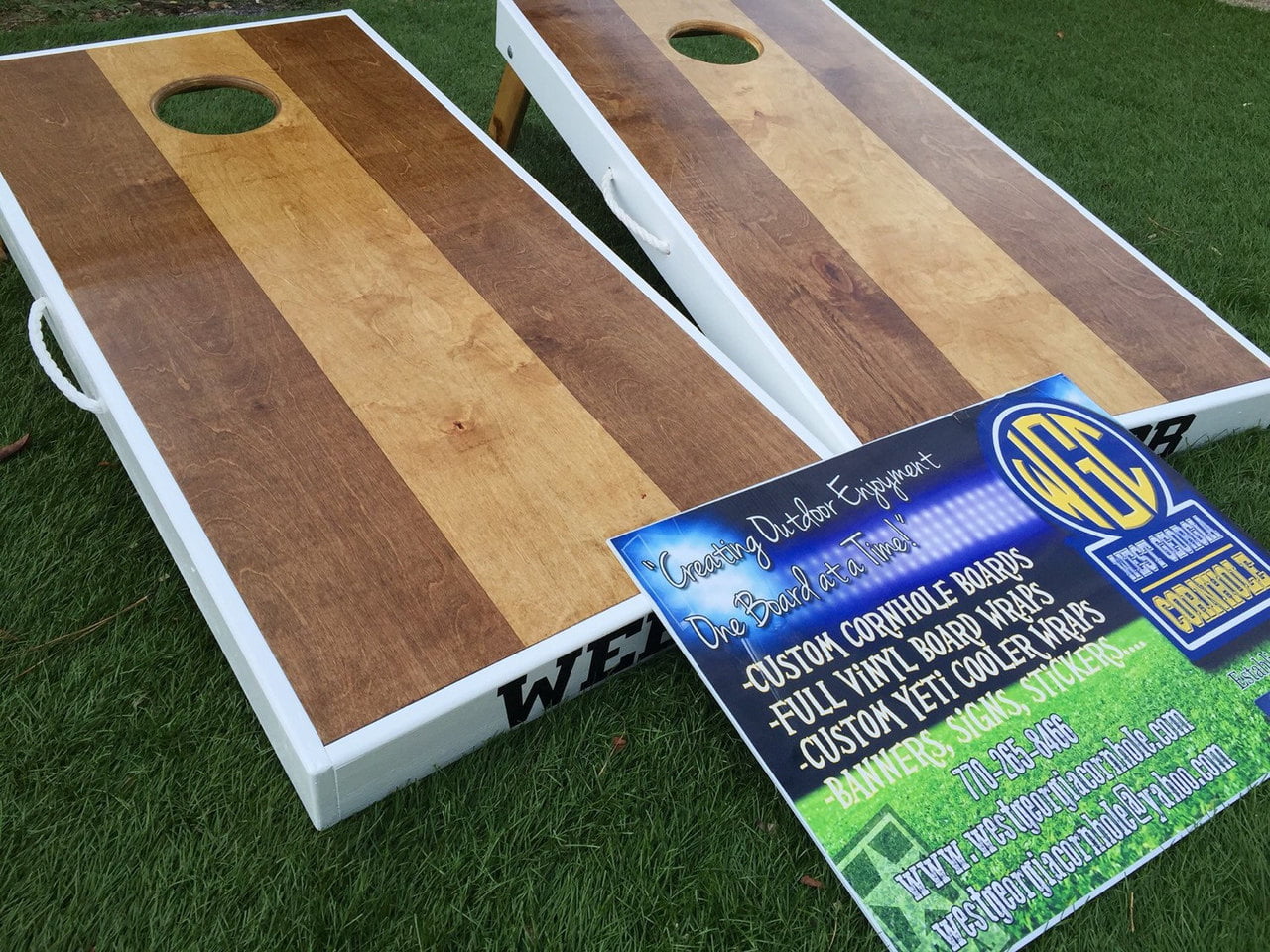Details about   Stained Stripe Custom Cornhole Set 