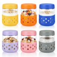 thumbnail image 1 of BYHANG 6 Frascos de Vidrio 16 oz con Funda de Silicona, Contenedores Herm&eacute;ticos sin BPA para Overnight Oats, Pud&iacute;n de Ch&iacute;a, Yogur y Snacks, Apto para Lavavajillas, Dis, 1 of 9