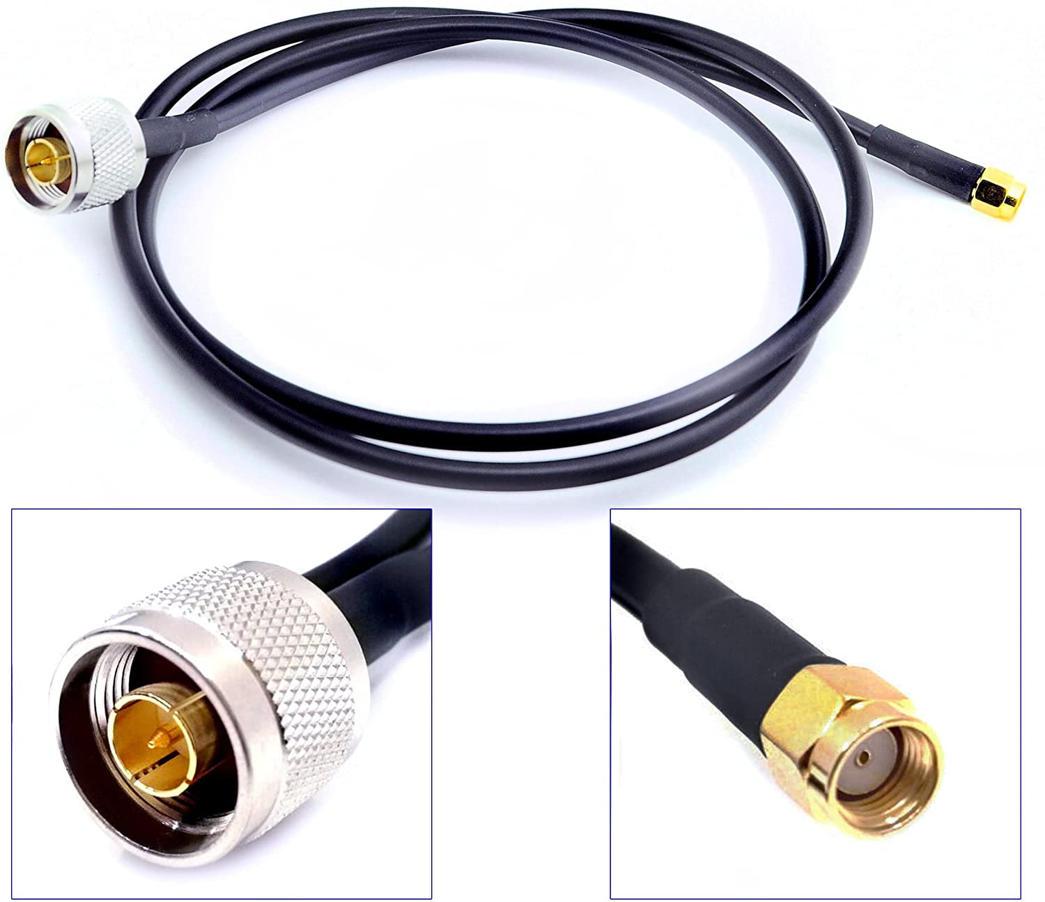 N Male to RPSMA Male Connector Antenna Pigtail Coaxial 2.4Ghz/5Ghz