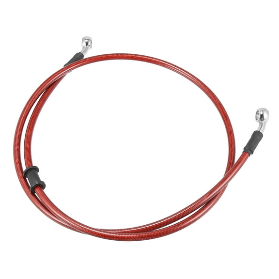 120cm 47.24" 10mm Motorcycle Dirt Bike Braided Brake Clutch Oil Hoses Line Pipe Clutch Throttle Gas Line Fuel Pipe Red