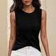 thumbnail image 1 of mfyjkho Camisetas Sin Mangas De Talla Grande, Blusas De Color Liso Para Mujer, Camisolas De Cuello Redondo, Jersey De Moda. Tops Elegantes Para Mujer S, 1 of 7