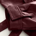 thumbnail image 6 of Zpanxa Leather Jacket Women Solid Color Long Sleeve Casual Jacket Warm Cozy Comfortable Classic Versatile Trendy Winter Outerwear, 6 of 8