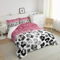 thumbnail image 4 of Feelyou Fashion Cheetah Print Bedding Comforter Set, Pastel Sequin Print Twin Comforter Sets, Teens Adult Women Girls Bedding Set, Lightweight Room Decor, 2-Piece, 4 of 9