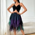 thumbnail image 5 of Fewfanhot Skirts for Women Trendy Puffy Skirt Asymmetrical Midi Length Ruffled Tutu Layered Mesh Fairy Skirt, 5 of 5