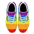 thumbnail image 2 of Unisex Fashion Rainbow Shoes, LGBT Sneakers for Men Women, Lightweight Breathable Running Walking Shoes White Size 11, 2 of 7