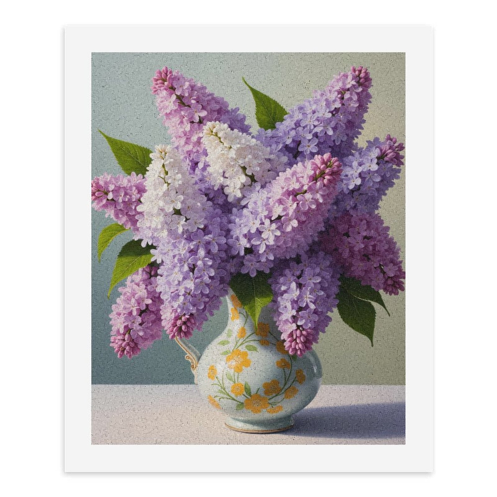 Paint by Numbers Kit for Adults, Lilac Bouquet In Painted Vase Paint by Numbers, Easy Paint by Numbers Kit for Adults Beginner, DIY Adult Paint by Number Kits on Canvas, Home Decor