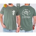 thumbnail image 3 of Fisher of Men Christian T-Shirt, Jesus Made Me a Fisherman Graphic Tee, Bible Verse Faith Shirt, Christian Gift for Men and Women, 3 of 6