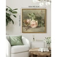 thumbnail image 3 of Drsoum Vintage Floral Wall Art 16x16in Natural Framed Classic Retro Flower Wall Prints Modern Farmhouse Kitchen Bathroom Office Decor, 3 of 5