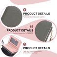 thumbnail image 3 of Leather Credit Card Holder Wallet for Women Large Capacity Bifold Zipper Card Case Organizer, 3 of 5