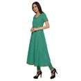 thumbnail image 2 of Moomaya Long Bollywood Designer Kurti WoMen's Solid Maxi Kurta Front Slit Tops, 2 of 6