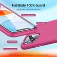 thumbnail image 2 of [5 in 1 for iPhone 11 Case 6.1 inch, with 2 Pack Screen Protector + 2 Pack Camera Lens Protector, Liquid Silicone Slim Shockproof Protective Phone Case [Microfiber Lining]… (Hot Pink), 2 of 14
