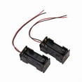 thumbnail image 3 of 2pcs Black 2-Layers 4 x 1.5V AAA Battery Holder Case Box w Wire Leads2Xk16881, 3 of 5