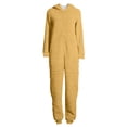 thumbnail image 4 of WMTBSRSW Fuzzy Fleece Onesie Family Pajamas Solid Hood Jumpsuit Flannel Comfy Matching Sleepwear Hooded One Piece Warm Loungewear Yellow Mom, 4 of 4