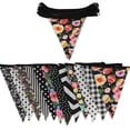 thumbnail image 6 of Vintage Flags Pennant Floral Flower Fabric Bunting Banner Triangle Personality Wedding Birthday Party Decoration Garden Banner, 6 of 9