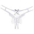 thumbnail image 1 of Liquidation 2025 Culottes pour Femmes Femmes Taille Basse Sans Traces en Maille Brodée Grand Papillon String à Bout Ouvert, 1 of 3