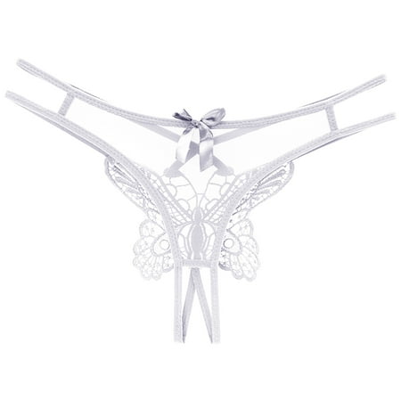 Xiaoxatg Sexy Panties for Women Women Low Waist Traceless Mesh Embroidered Big Open End Thong Cute Panties for Women
