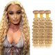 thumbnail image 1 of Paquetes de pelo Ladrxadr Blonde Deep Wave 45 50 55 cm, 3 paquetes, 1 of 6