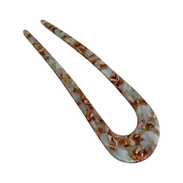 CAIROYAR Horquilla para el pelo en forma de U, horquilla de acetato de celulosa estilo francés, kit de horquillas vintage para mujeres y niñas