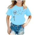 thumbnail image 1 of TZEWGL Chemise Mignonne pour Tout-Petit Imprimée Col Rond Manches Courtes Vêtements d'Été Amples pour Enfants Taille 6-8T, 1 of 5