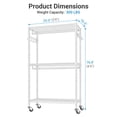 thumbnail image 4 of VIPEK R2 Medium Rolling Clothes Rack Heavy Duty Clothing Rack Freestanding Closet Wardrobe, 29.5"Lx16.5"Wx76.8"H, White, 4 of 8