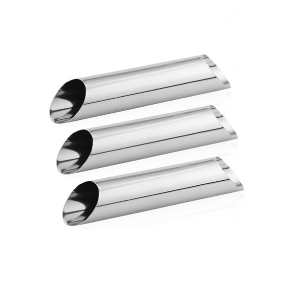 OUNONA 6Pcs Stainless Steel Spiral Horn Tubes for Baking Reusable Cannoli Form Tubes Cake DIY Cones
