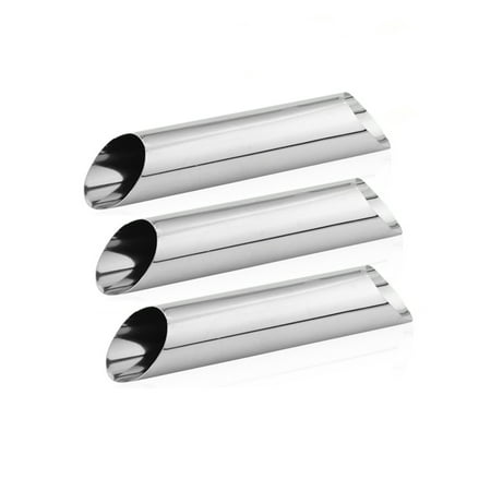 

3PCS Stainless Steel Cylindrical Shaped Cannoli Forms Pastry Molds Mini Cannoli Tubes
