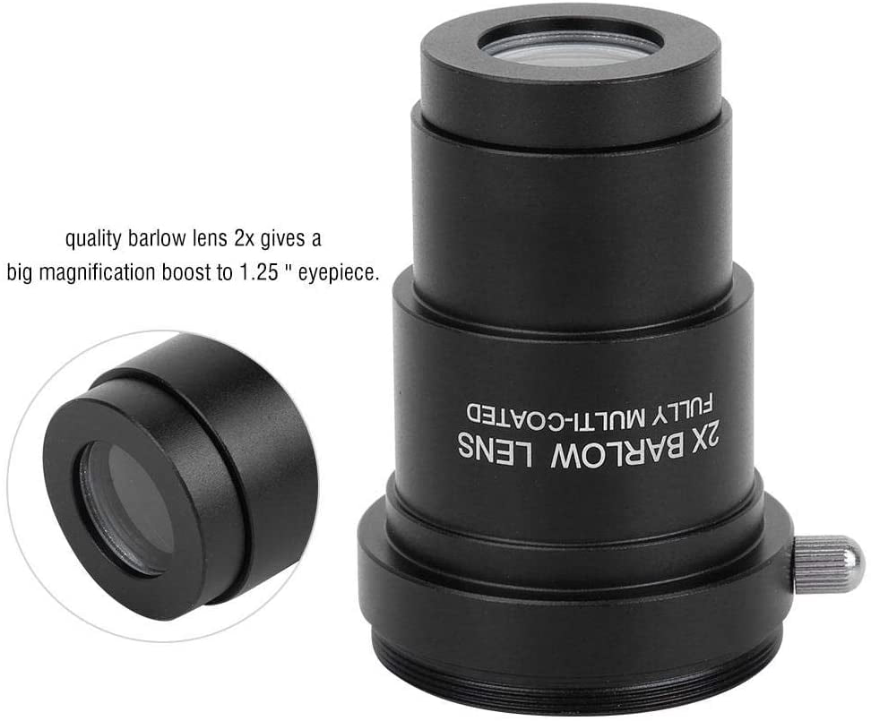 Pomya 3X 1.25 Barlow Lens Full-Coated Astronomy Telescope Eyepiece Barlow Lens for Eyepiece
