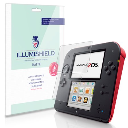 iLLumiShield Matte Screen Protector w Anti-Glare/Print 3x for Nintendo 2DS