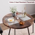 thumbnail image 4 of Dining Table Set for 2, Round Kitchen Table and 2 Chairs, Metal Frame, 3 Piece Kitchen Table Set for Small Space, Apartment, Studio, 4 of 7