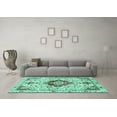 thumbnail image 3 of Ahgly Company Indoor Rectangle Persian Turquoise Blue Traditional Area Rugs, 8' x 10', 3 of 4