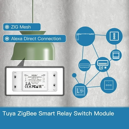 

XIAOFFENN WiFi Zig-bee Switches Module Work With Home Assistant Via APP Smart Relay Wireless Light Switch Module For DIY Smart Home Automation Hub Required