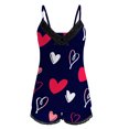 thumbnail image 5 of Hpapadks Pajama Sets for Women Valentine's Day V Neck Love Print Sleeveless Tank Tops Shorts Cozy Homewear Set Womens Pjs Navy S, 5 of 6