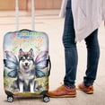 thumbnail image 4 of Welcome Spring Fairy Siberian Husky in Flower Meadow Travel Luggage Cover Husky Dog Lover Gifts Suitcase Dust Protective Decor - 13002, 4 of 5