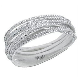 Swarovski 1179237 Slake Black Rhodium Plated Women s Crystal Wrap Bracelet Walmart