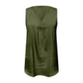 thumbnail image 5 of Camisole Tank Tops for Women V Neck Soild Color Satin Vest Shirt Fashionable Summer Y2K Going Out Basic Cami Shirt, 5 of 5