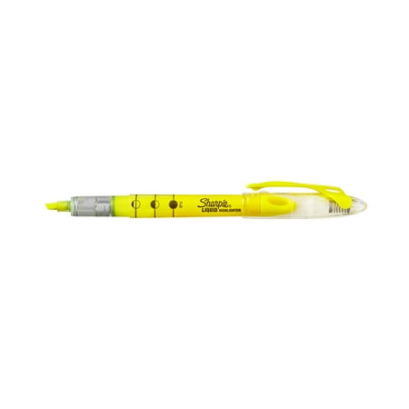 Sharpie Liquid Highlighters, Chisel Tip, Fluorescent Yellow, Box of 12